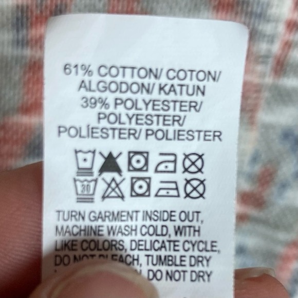 Lucky Brand cardigan women's medium southwestern print red blue grey lightweight - Picture 11 of 14